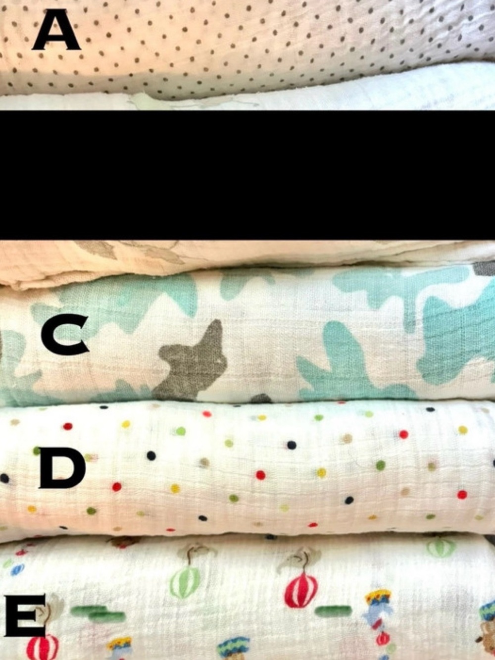 aden + anais Muslin Swaddle Blankets - White, Gray, Green, Red